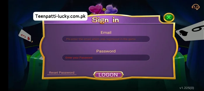 een Patti Lucky APK sign in interface