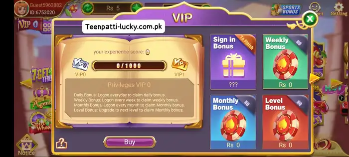 Teen patti lucky vip reward